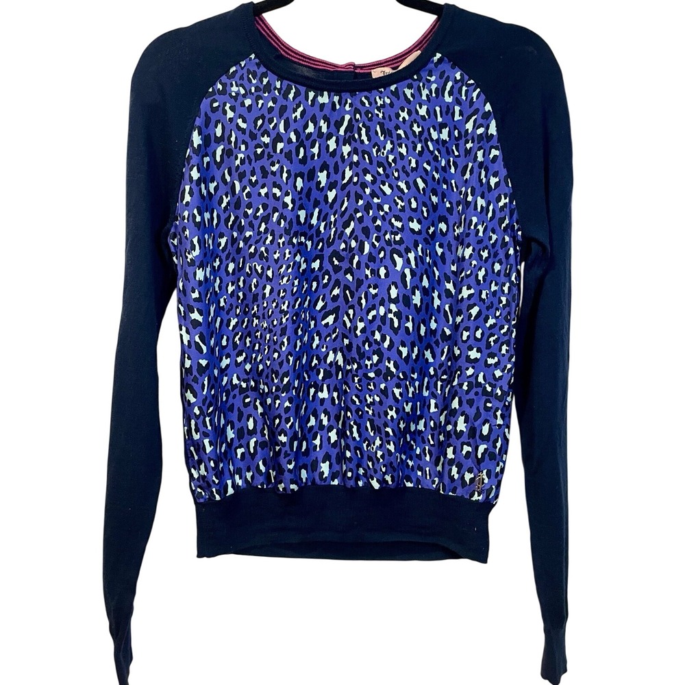 Juicy Couture Silk / Wool Leopard Print Top / Sweater Small RARE